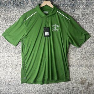 Jack Daniel's Polo Shirt Mens XL Green Tennessee‎ Apple ONTOUR Albula SS Golf